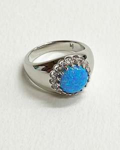Zora Opal Silver Ring