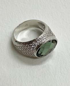 Rings: Pharaoh Silver Ring With Green Tourmaline