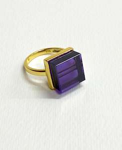 Servalan Amethyst Gold Ring
