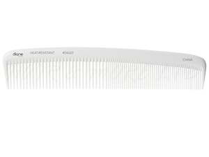 Combs: Diane Heat-Resistant & Static-Free White 8.75" Dressing Comb