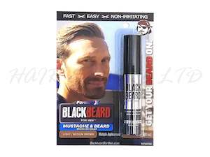 Blackbeard For Men: Blackbeard for Men, Brush on Mo & Beard Color - Light/Medium Brown