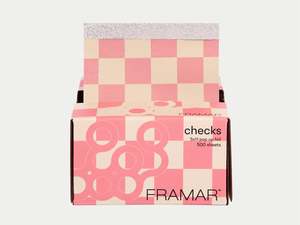 Framar: Framar Pink & Cream Checkered Pop Up Foil (500ct) 127 x 280mm (5x11)