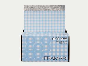 Framar Gingham Blue Pop Up Foil (500ct) 127 x 280mm (5x11)