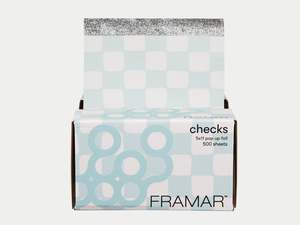 Framar Light Blue Checkered Pop Up Foil (500ct) 127 x 280mm (5x11)