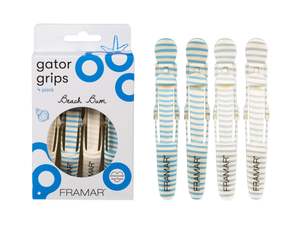 Framar: Framar Beach Bum Gator Grip Hair Clips 4pk