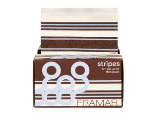 Products: Framar Blue Chocolate Stripes Pop Up Foil (500ct) 127 x 280mm (5x11)