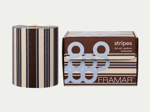 Framar Blue Chocolate Stripes Embossed Roll Foil 97.5m (320ft)