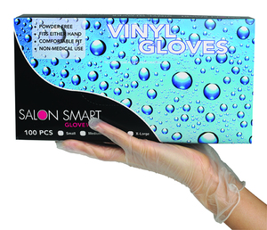 Products: Salon Smart Clear Vinyl SMALL Gloves 100PK