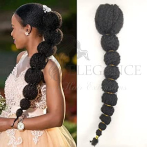 18inch Braided Drawstring Ponytail #1B (N)
