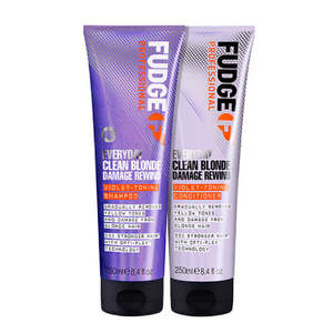 Fudge: Fudge EVERYDAY Clean Blonde Damage Rewind Shampoo & Conditioner Bundle