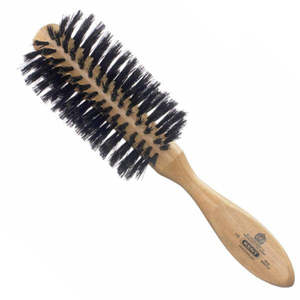 Kent: Kent Ladies Finest Cherry Pure Black Bristle Half Round Brush (LC8)