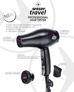 Hair Dryers: Speedy Travel Mini Dryer