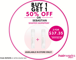 Hairworks Extra: Sebastian Shaper Hairspray- INSTORE ONLY