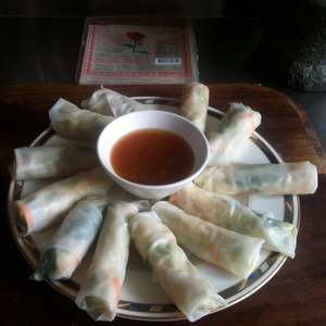 Avocado Rice Paper Rolls with a Ginger Dipping Sauce