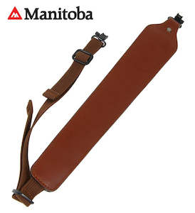 Manitoba: Manitoba Quik-Lock Leather Sling: Wide - Brown