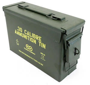 Outdoor Outfitters: Outdoor Outfitters 30CAL Ammunition Tin with Padlock Latch