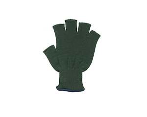 Comfort Socks Polypropylene Half Finger Gloves Olive Green