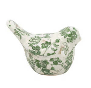 Green and White Bird