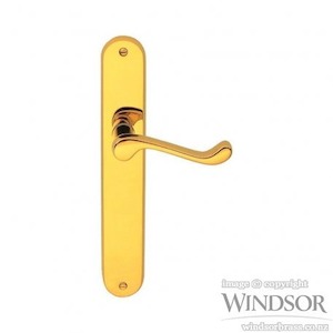 Products: Windsor Brass Italian Ascot Lever Longplate 8048 & 8049 - Handles Plus