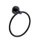 Towel Ring Round Matt Black - Handles Plus