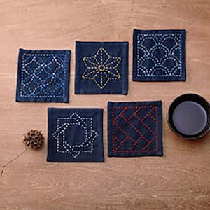 Embroidery Panels: Olympus - Sashiko Coaster Collection