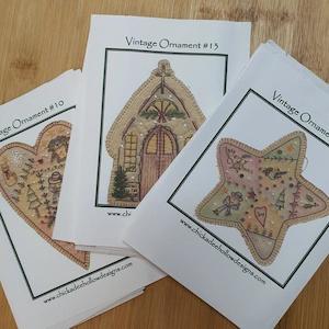 Embroidery Panels: Vintage Ornaments Christmas Embroidery