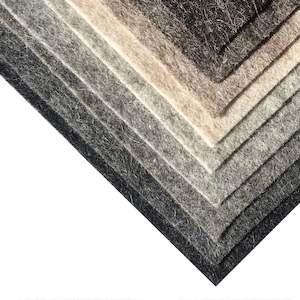 Wool Fabrics And Felt: Wool Felt Sheets - Heathered Colours