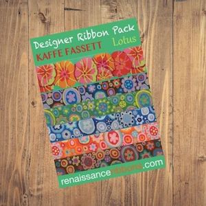 Renaissance Ribbons - Designer Ribbon Pack - Kaffe Fassett Lotus