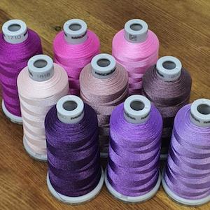 Thread For Machine Embroidery And Quilting: Madeira Polyneon 40 Pinks, Purples, Blues & Turquoise.