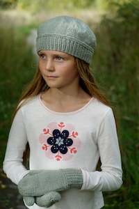 Knitting Patterns Babies And Children: LC36 Alyssa Beret and Mittens