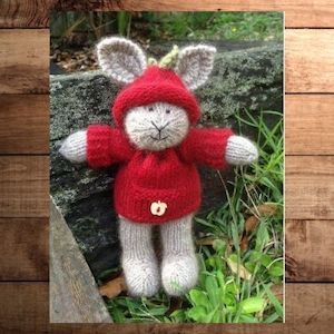 Knitting And Crochet Patterns Toys: Apple Bunny Knitting Pattern
