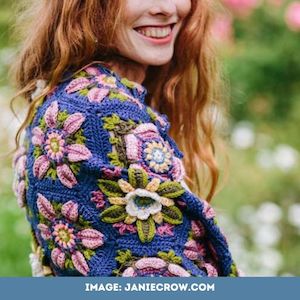 Crochet Patterns Blankets Homeware And Decorations: Climbing Rose Wrap by Janie Crow - Pattern