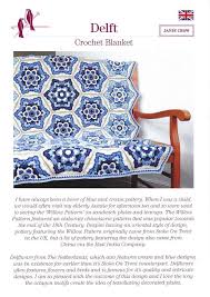 Crochet Patterns Blankets Homeware And Decorations: Janie Crow - Delft Crochet Blanket
