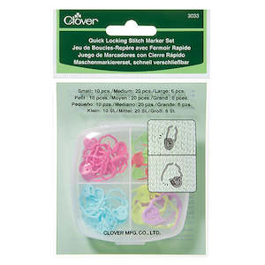 Yarn Craft Tools: Clover Locking Stitch Marker - Quick Set