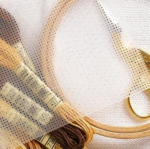 Pins And Hand Sewing Needles: DMC Soluble Canvas Embroidery Guide