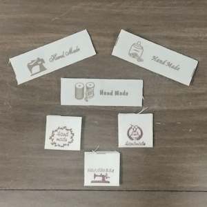 Embellishments: Woven Fabric Sew-in Labels 'Handmade with Love'