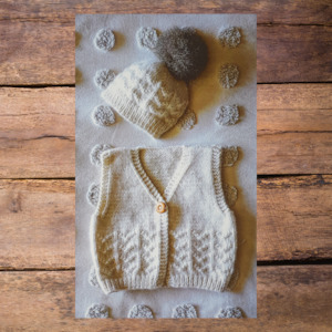 Knitting Patterns Babies And Children: BC107 - Piper Vest and Hat