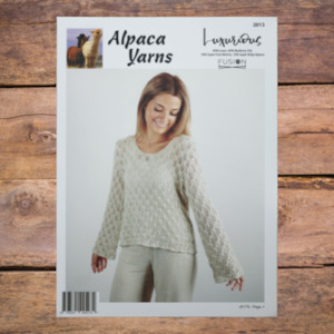 Knitting Patterns Womens Garments And Accessories: Alpaca Yarns 2013 - Lacy Sweater