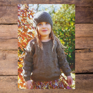 Knitting Patterns Babies And Children: LF39 - Olive Sweater and Hat