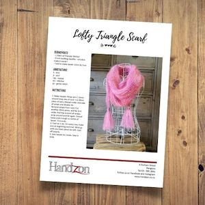 Knitting Patterns Womens Garments And Accessories: HZ Lofty Triangle Scarf