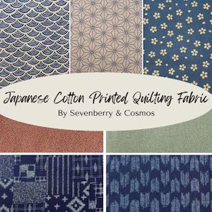 Quilting Cottons: Japanese Cotton Printed Quilting Fabric