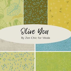 Quilting Cottons: Olive You by Zen Chic