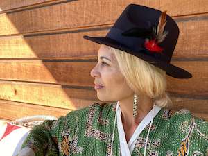 Apparel: Feather Fedora Hats - 2 colours