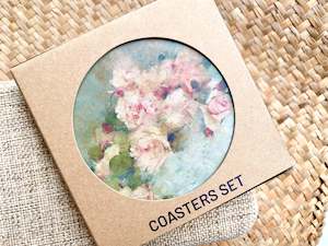 Awesome Gifts Under 50: Coasters set of 4 - Roses