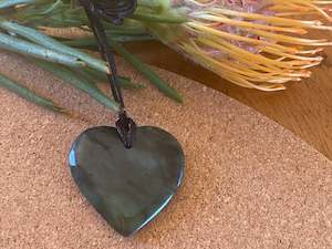 Necklaces: NZ Pounamu Manawa Heart pendant