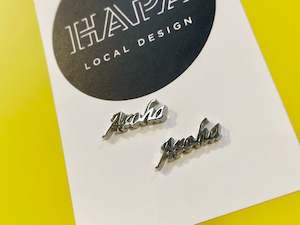 Christchurch Otautahi Design: Aroha Stud earrings - steel