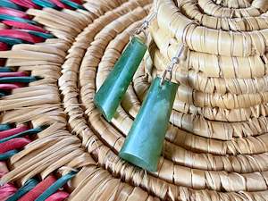 NZ Pounamu drop earrings - Toki