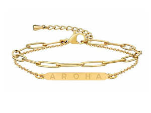 View All Jewellery: Little Taonga Aroha Bracelet - Double Chain