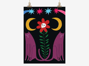 Art Prints: Studio Soph Teatowel - Mystic Cats