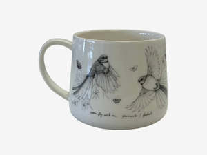 Fly With Me Fantail Ceramic Cup